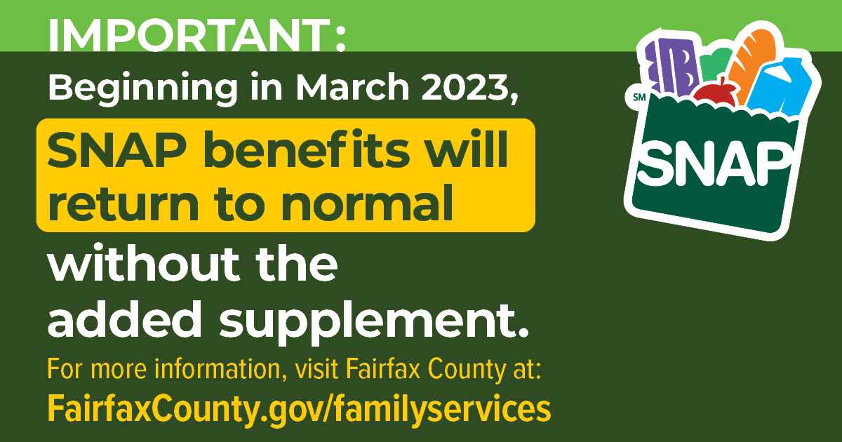 Changes to SNAP Benefits Family Services